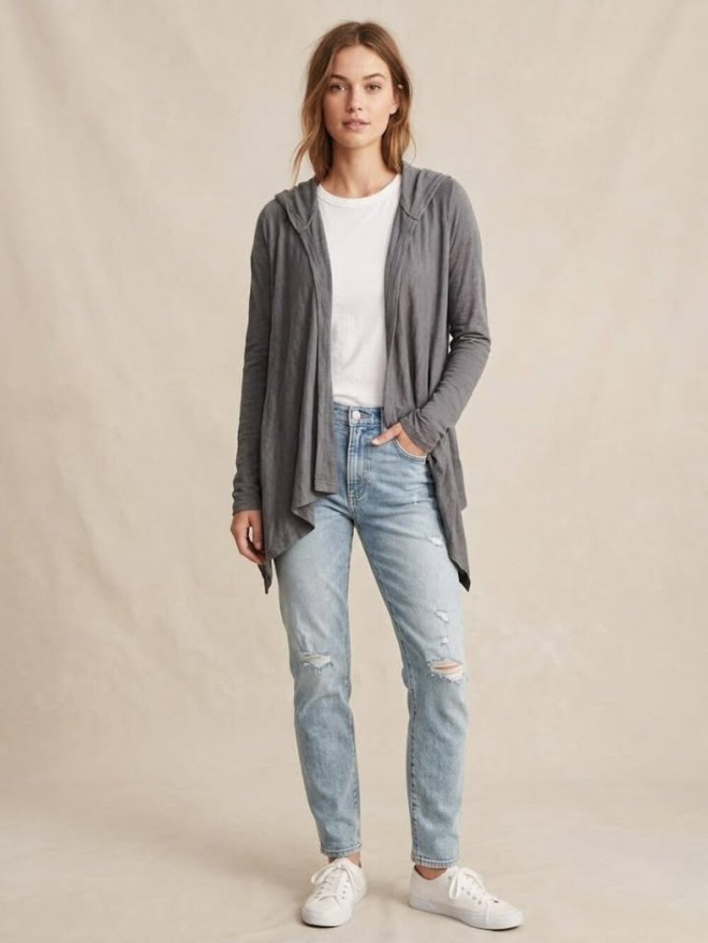 Abercrombie & Fitch - Gray Light Layering Hoodie - 612899563